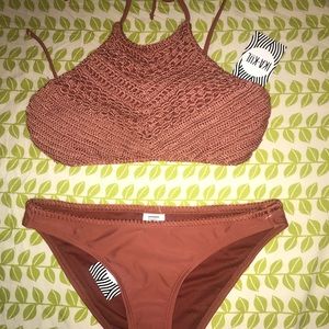 Two piece crochet bathing suit- new never worn